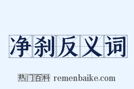 净刹反义词是什么意思的图片